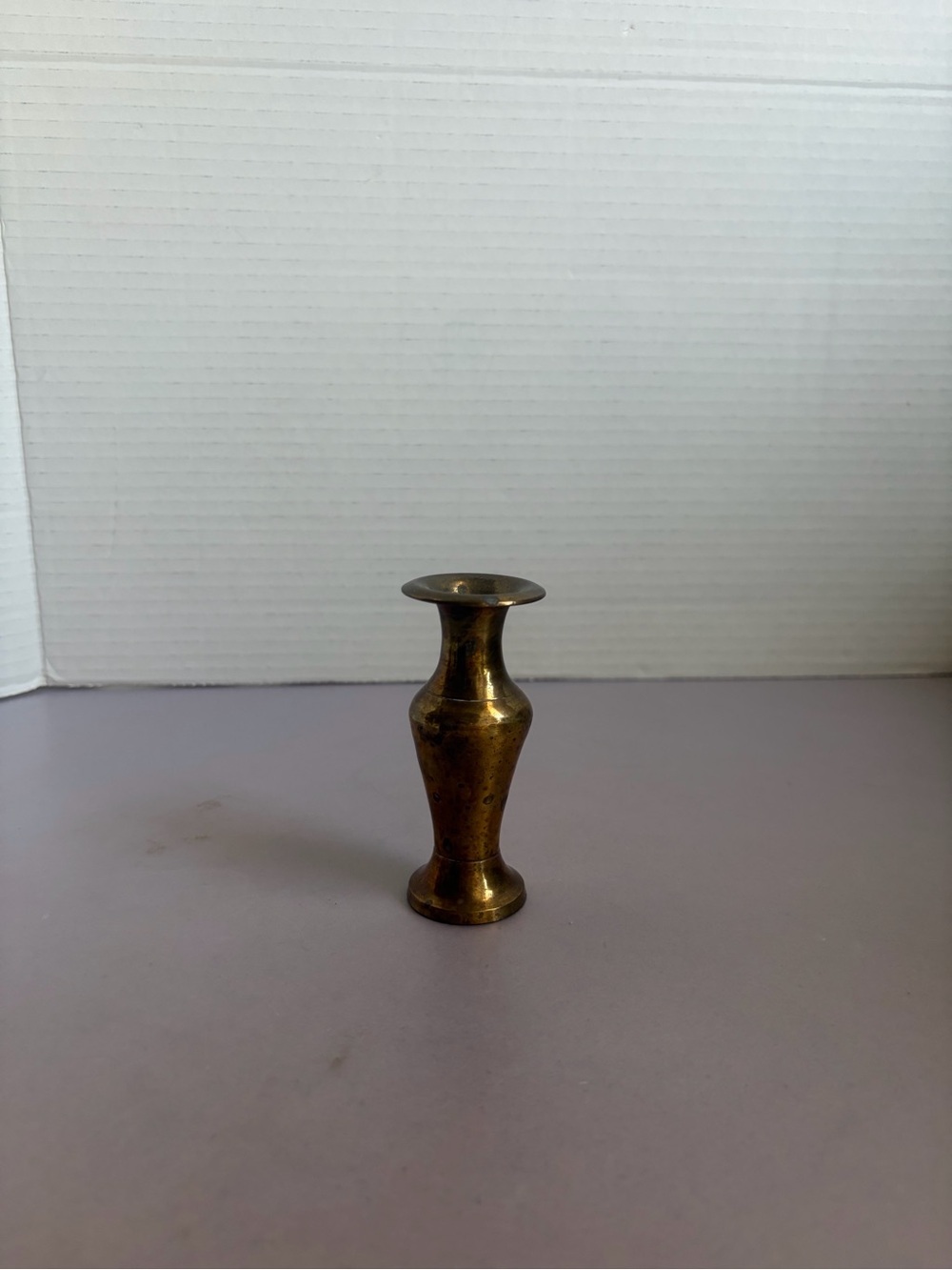 Brass Accent Bud Vase in Antique Brass Finish